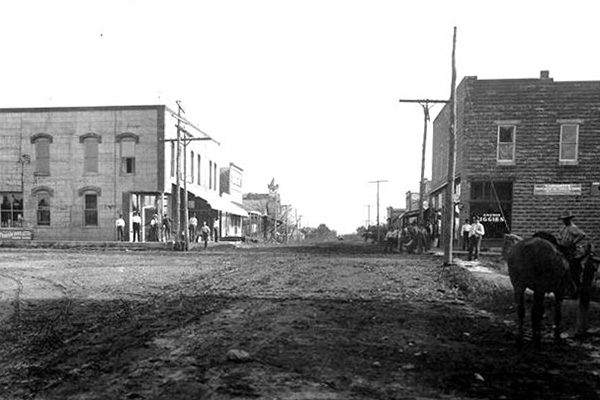 Historic Keltner Hotel at the crossroads, marking Nixa's early travel hub days.